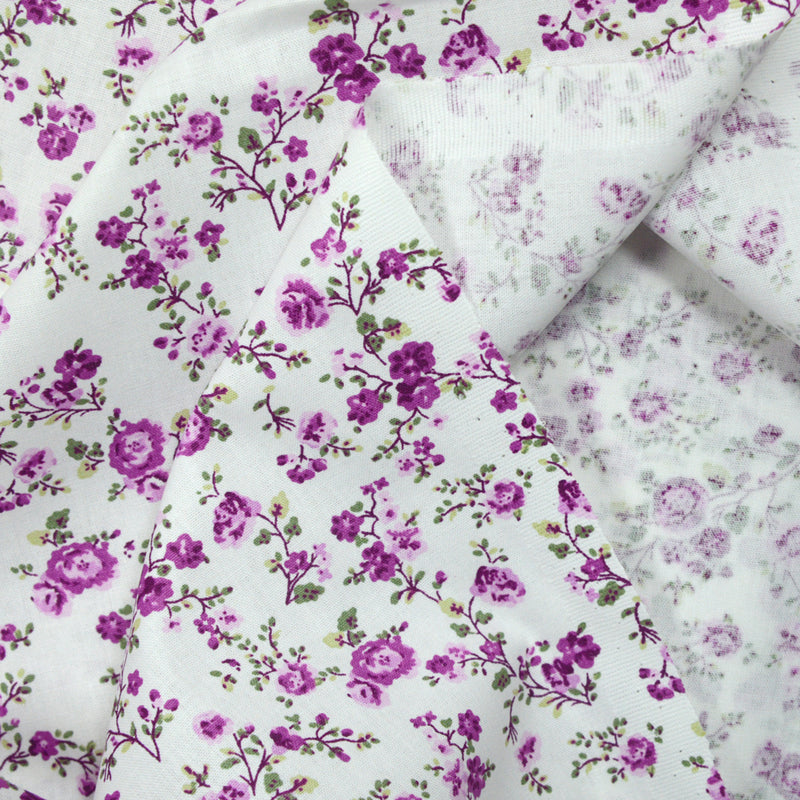 Coton imprimé Logrogne violet