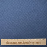 Jersey de coton matelassé Josie bleu barbeau
