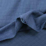 Jersey de coton matelassé Josie bleu barbeau