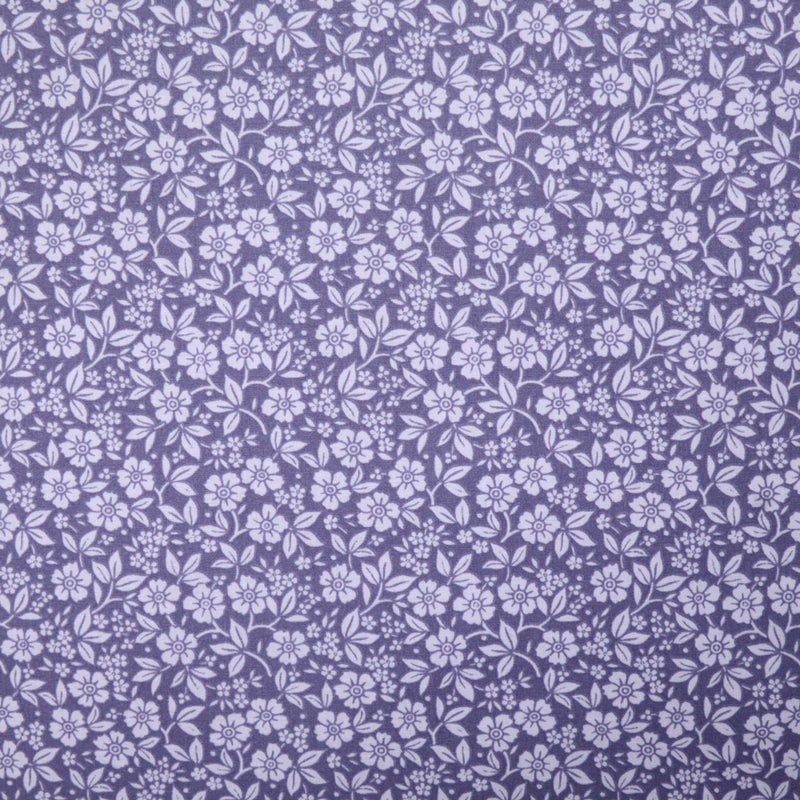 Coton imprimé Palma de Majorque fond violet foncé