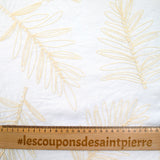Crêpe Viscose Borded Jungle Fondo blanco