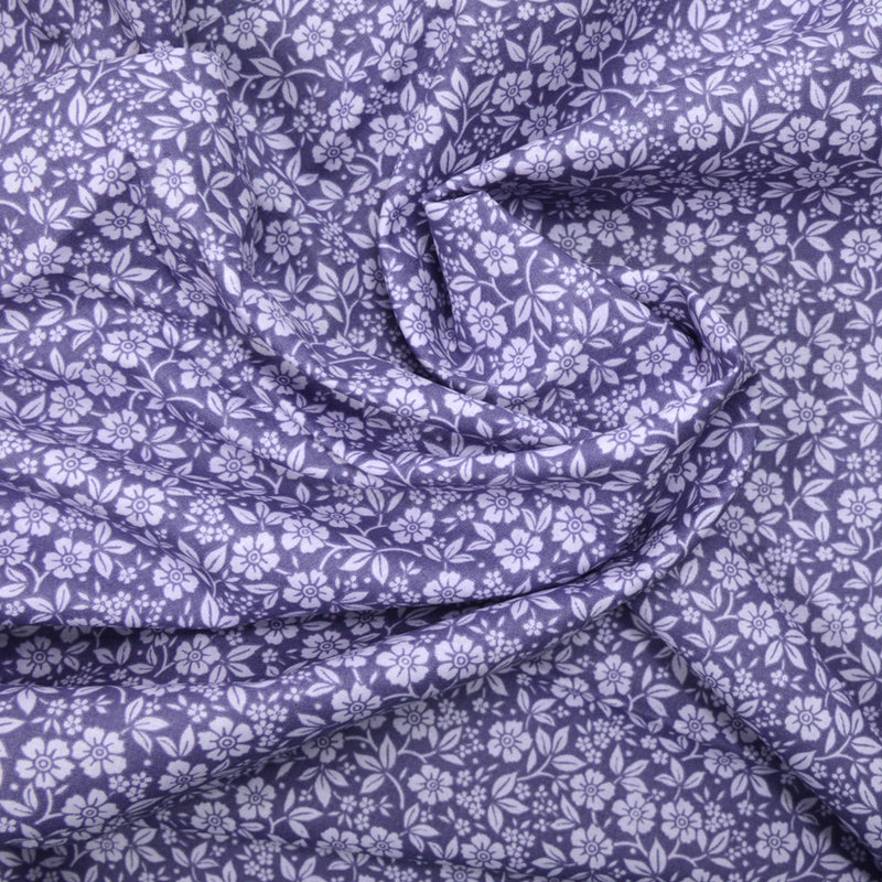 Coton imprimé Palma de Majorque fond violet foncé