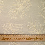 Crêpe viscosa bordada jungla beige fondo
