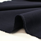 Tissu tailleur laine mélangée sergé bleu nuit