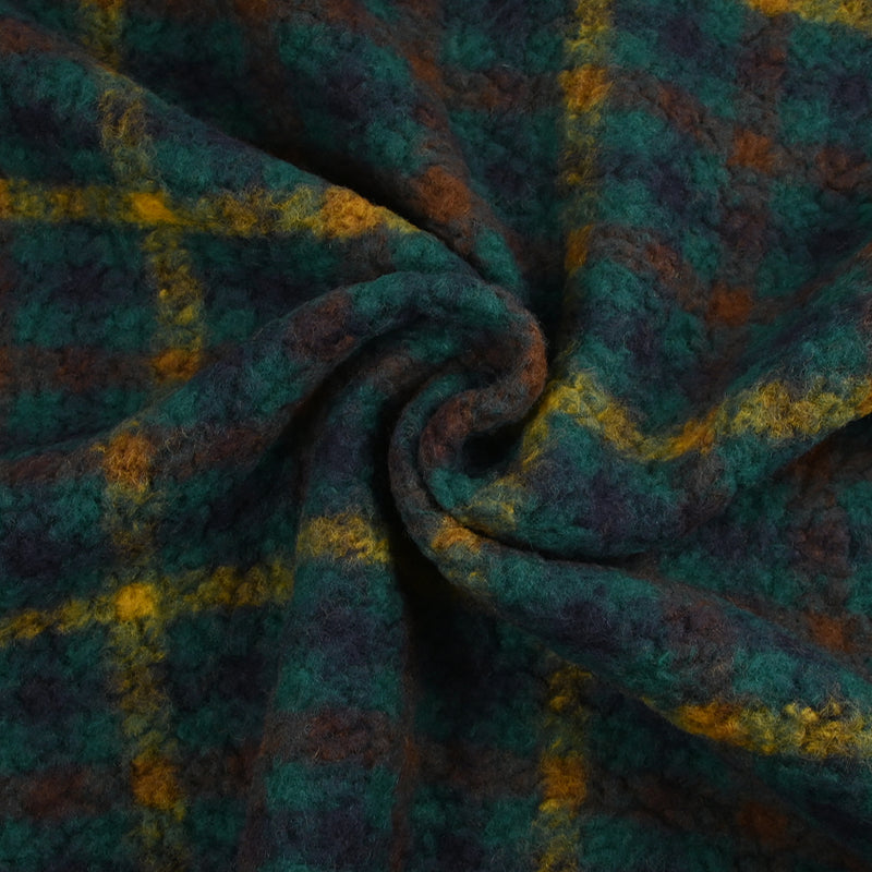 100% Laine sherpa à carreaux Anouk fond canard