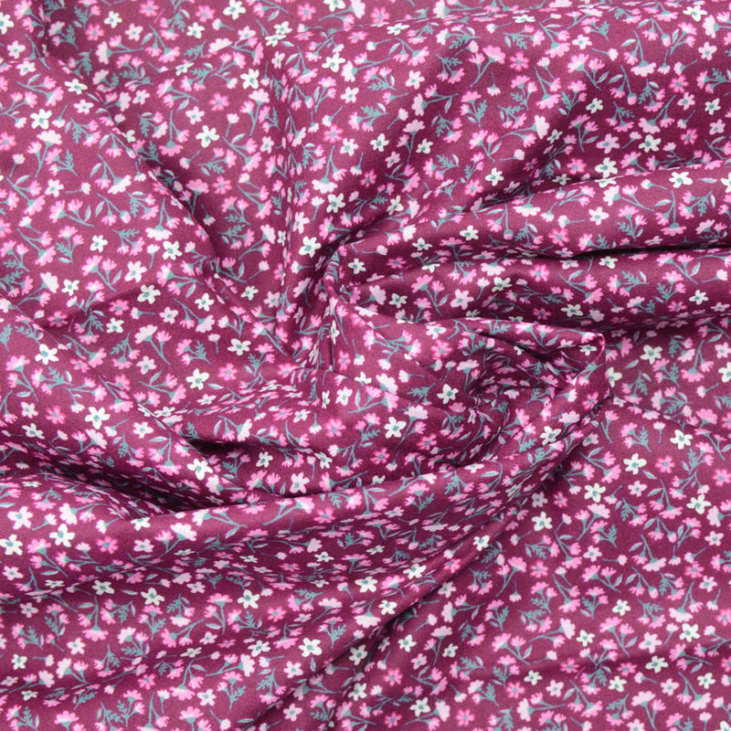 Coton imprimé Oviedo fond violet