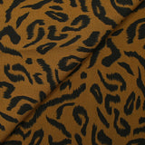 Crêpe viscose imprimé sauvage fond noisette