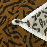 Crêpe viscose imprimé sauvage fond noisette