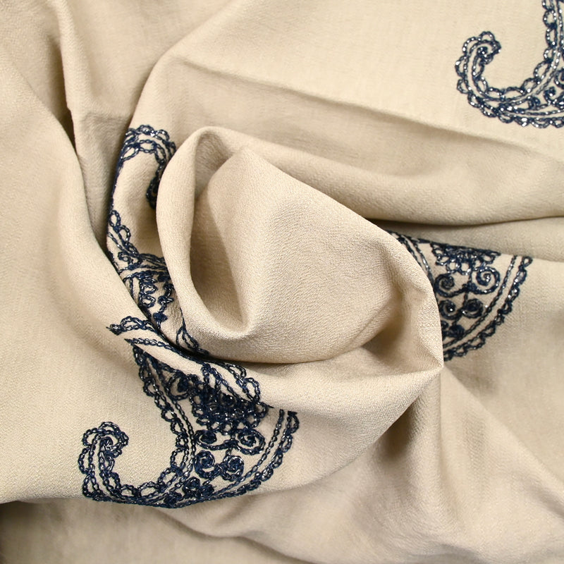Cashmir -antecedentes de color marino iridescente de viscose beige
