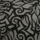 Lainage polyester sherpa tourbillon noir et gris