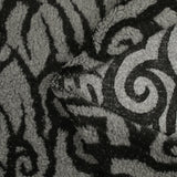 Lainage polyester sherpa tourbillon noir et gris