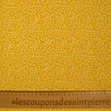 Follaje estampado de algodón con follaje estampado de fondo amarillo