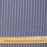 Coton tissé-teint rayé marine