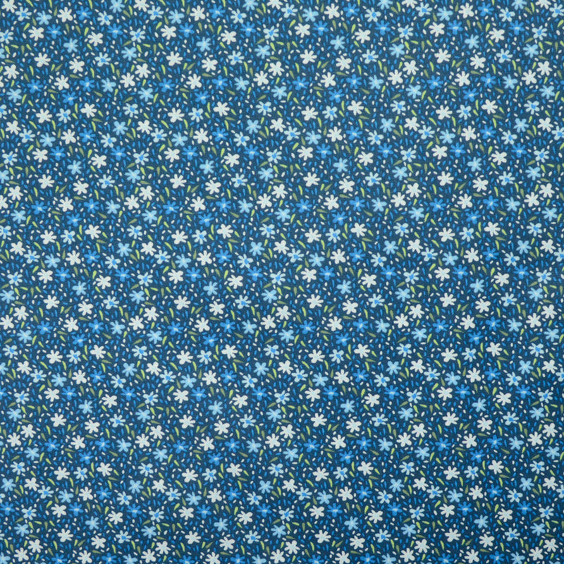 Coton imprimé Terrassa fond bleu