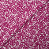 Viscose imprimée stretch fleurs orchidée fond blanc