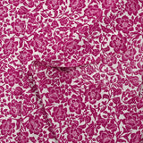 Viscose imprimée stretch fleurs orchidée fond blanc