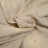 Crêcose Crêpe bordado marguerite beige antecedentes