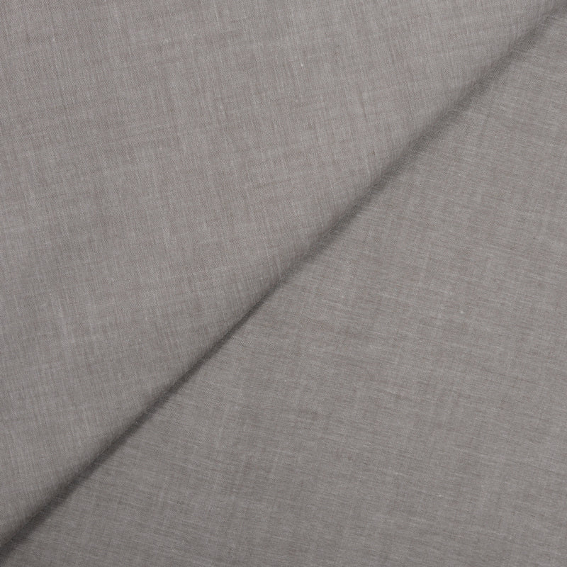 Chambray de algodón de extremo gris