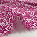 Viscose imprimée stretch fleurs orchidée fond blanc