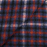 100% Laine sherpa à carreaux Anouk fond marine