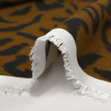 Crêpe viscose imprimé sauvage fond noisette