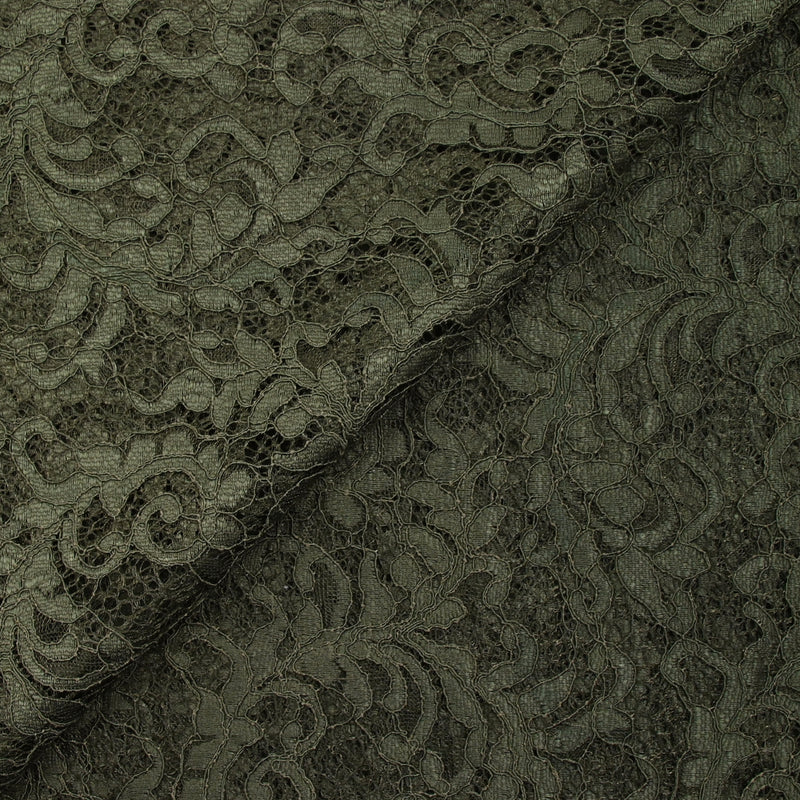 Dentelle festonnée Judith kaki