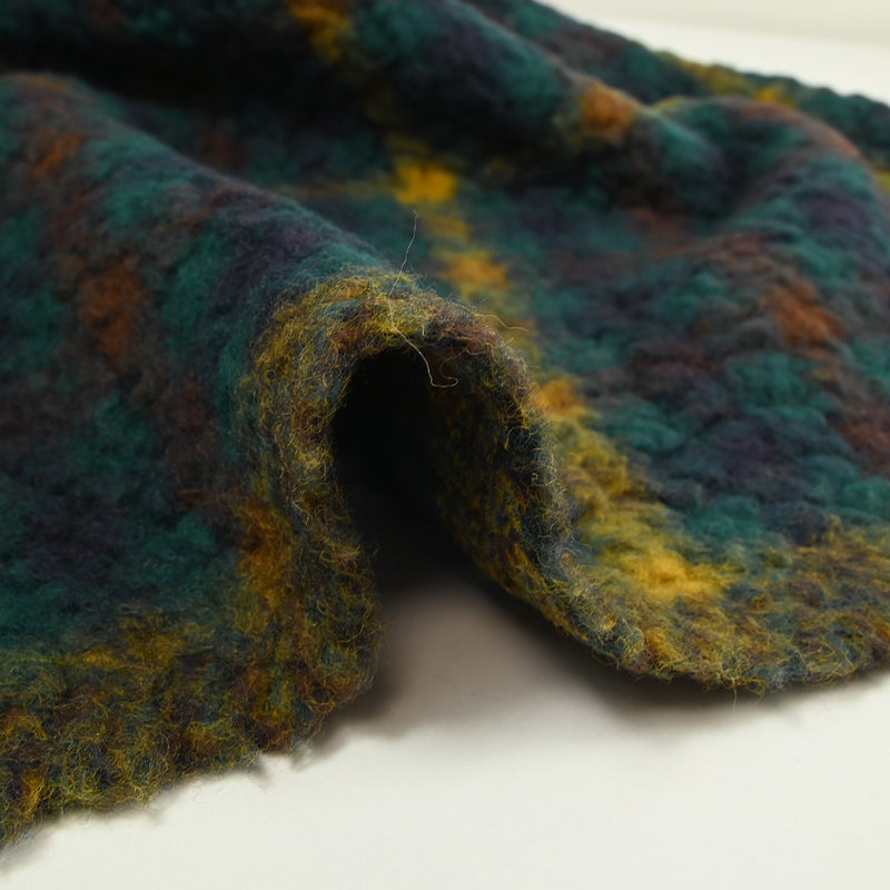 100% Laine sherpa à carreaux Anouk fond canard