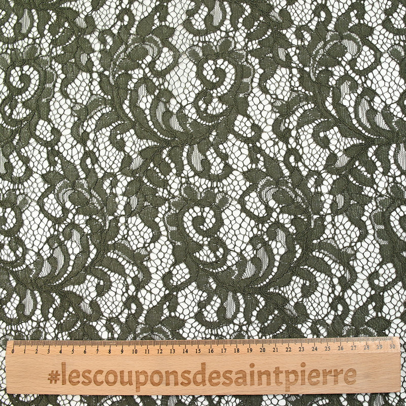 Dentelle festonnée Judith kaki