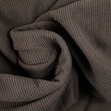 Velours côtelé sherpa double face taupe