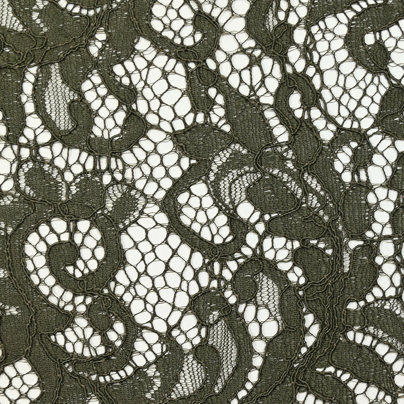 Dentelle festonnée Judith kaki