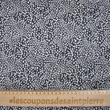 Satin de soie imprimé nuit étoilée fond bleu nuit