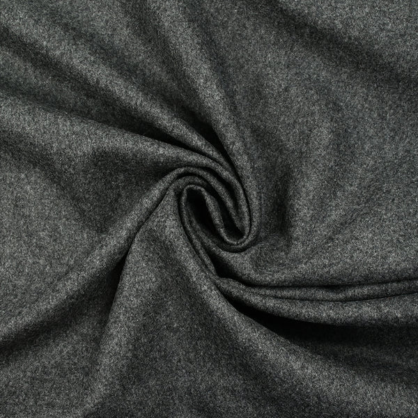 Flanelle de 100% laine anthracite chiné