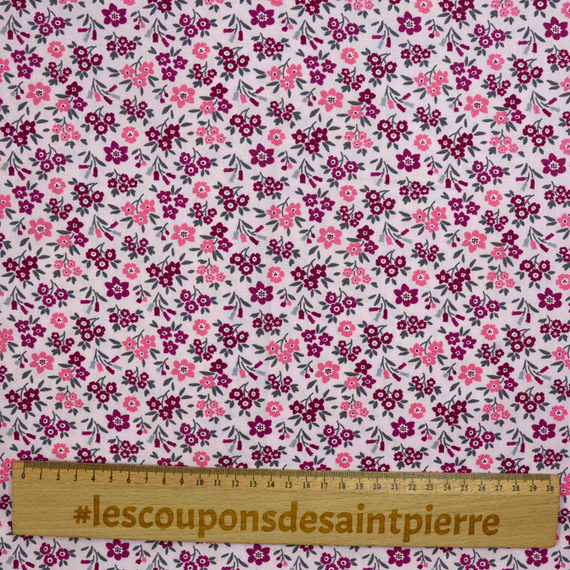 Coton imprimé Madrid fond rose