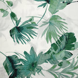 Viscose imprimée jungle en aquarelle vert fond blanc