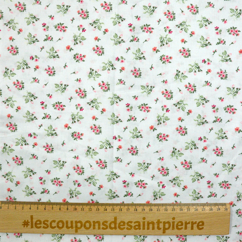 Coton imprimé Cordoue fond glaçon