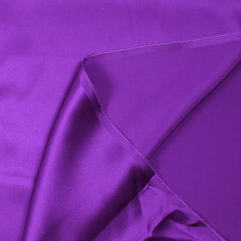 100% purple silk satin