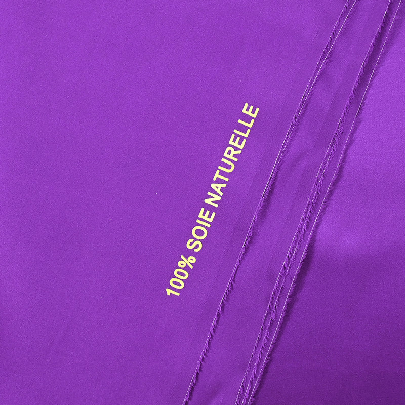 100% purple silk satin