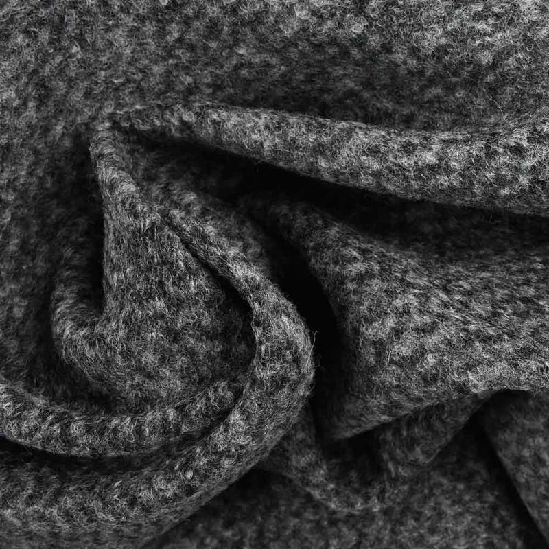 100% Laine bouillie vague gris chiné