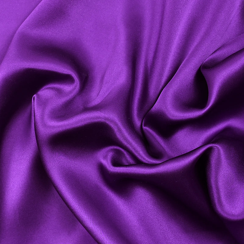 100% purple silk satin