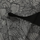 Maille Milano polyviscose floraison fond noir