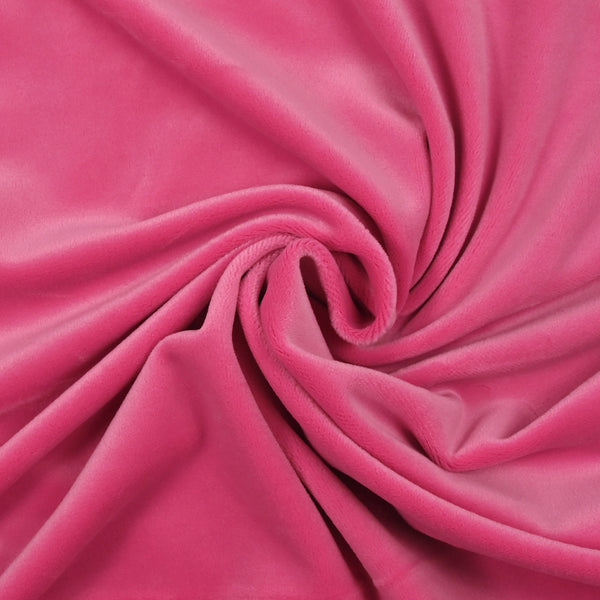 Jersey de velours tout doux rose bonbon