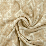 Maille de polyviscose Olivia fond beige chiné