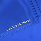 Satin de soie 100% bleu électrique