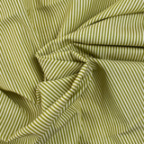 Coton fin tissé-teint Sophie rayé 2mm fond matcha