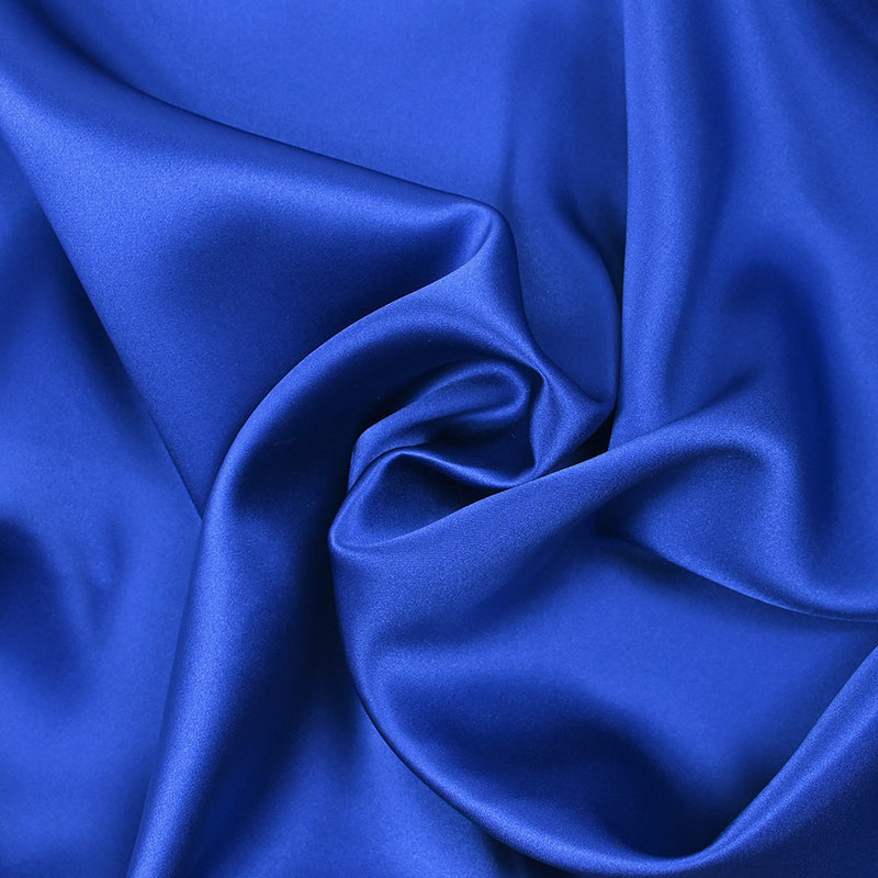 Satin de soie 100% bleu électrique