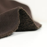 Velours côtelé sherpa double face marron