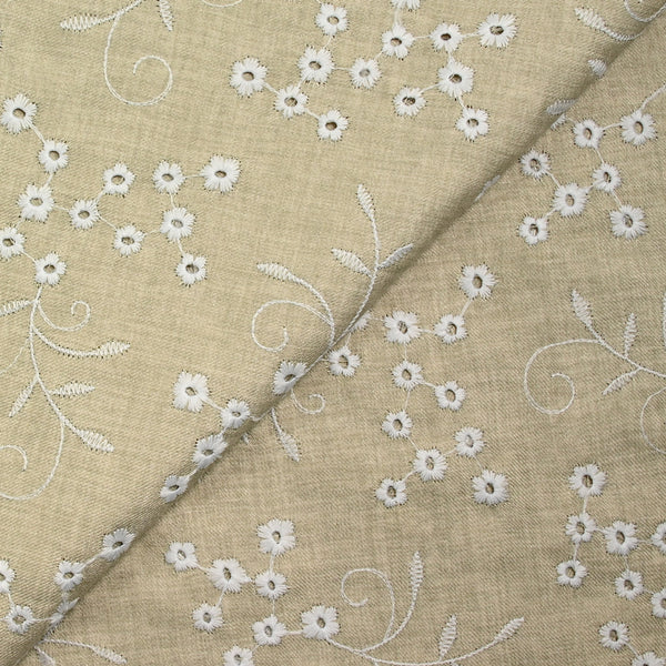 Fondo de beige marguerite bordado de sarch de poliéster de poliéster