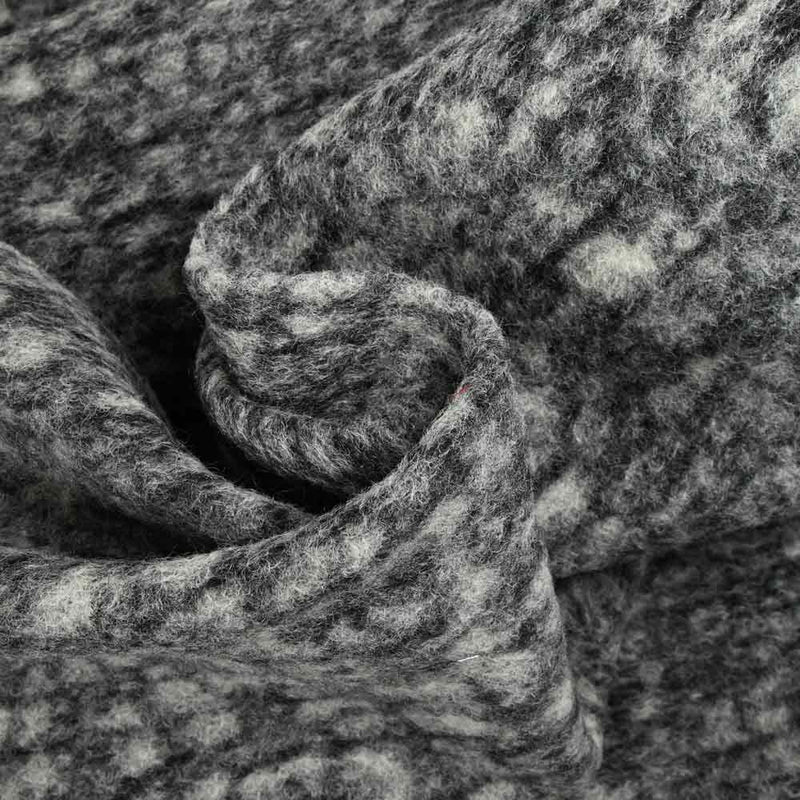 100% Boiled wool flame gray