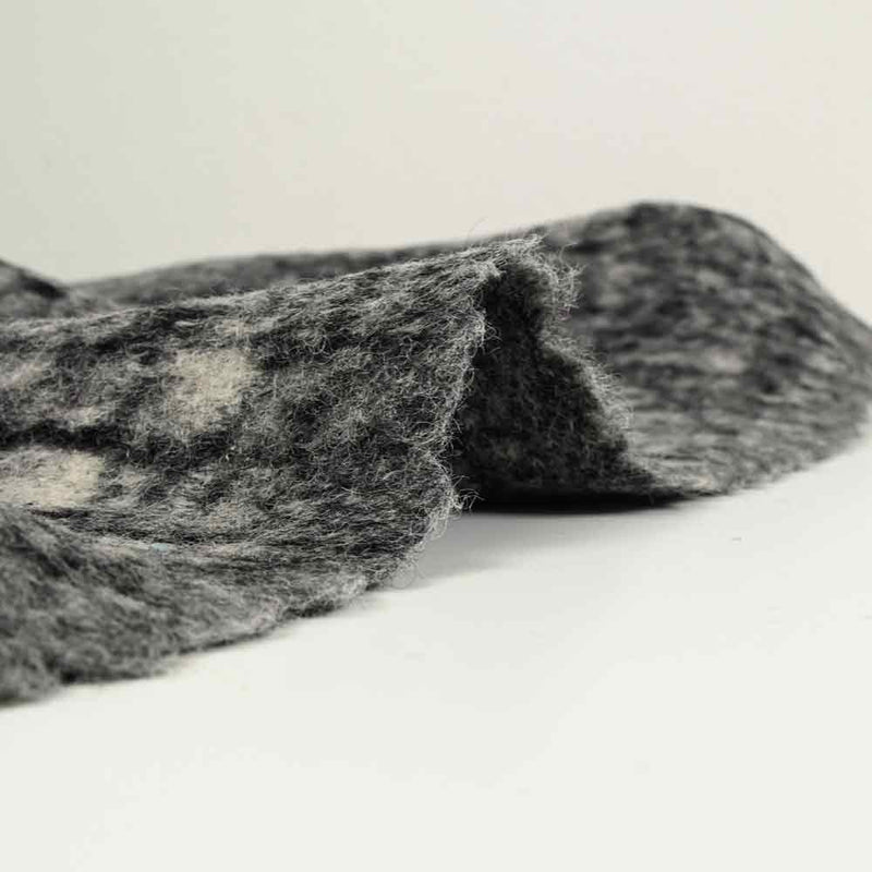 100% Boiled wool flame gray
