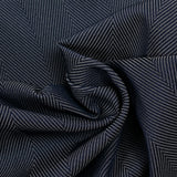 Jacquard jeans in navy linen blend